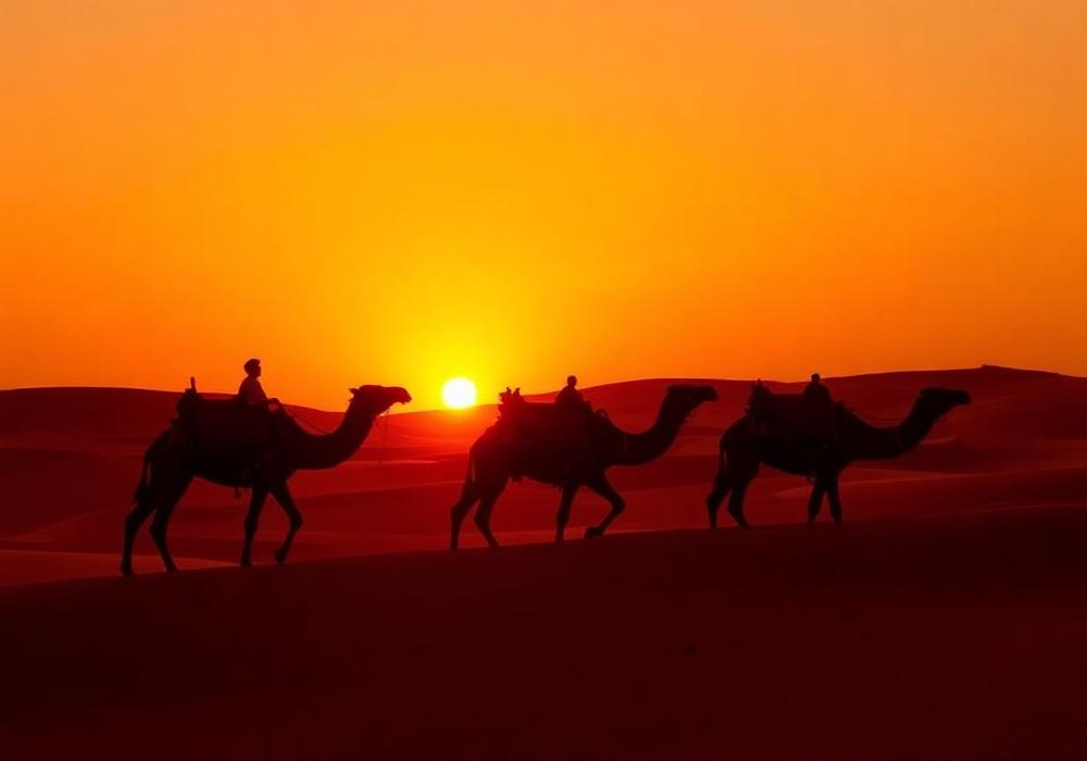 Camel or bike? Some evenings you take both.